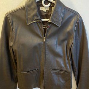 Ann Taylor Leather Jacket Women's S
